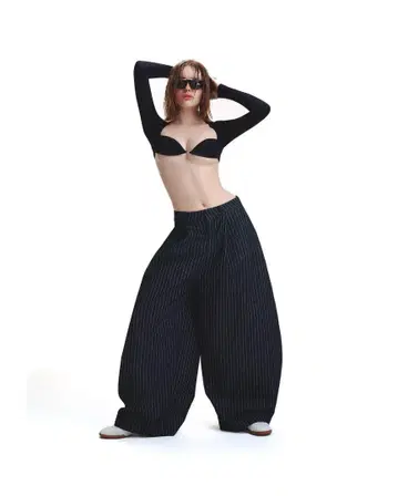 PUSH PUSH PP STRIPES PANTS 스트라이프 와이드 데님