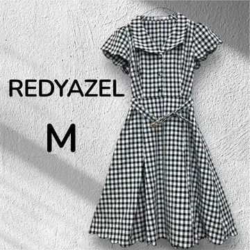 REDYAZEL 깅엄 체크 원피스 벨트 포함 M