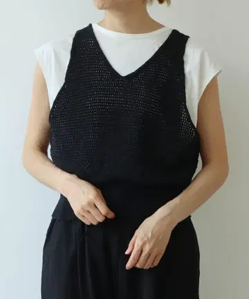 yuni 코튼 와시 니트 뷔스티에