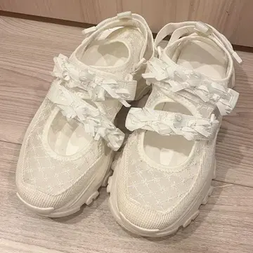 메리 제니 리본 시어 벨크로 스니커즈
