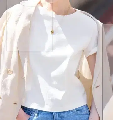 SLOBE IENA 슬로브 이에나 컴팩트 티셔츠 땀 얼룩 방지 화이트