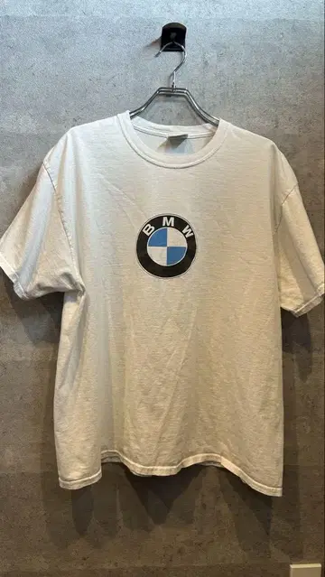 BMW 화이트 티셔츠 XL 빈티지