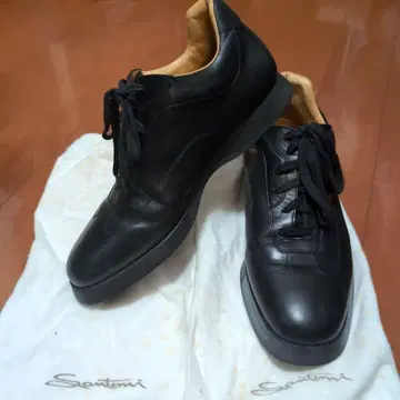 Sartoni 블랙 가죽 스니커즈