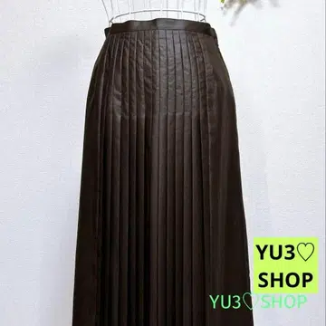 브레켄리지 롱 스커트 S 플리츠 브라운