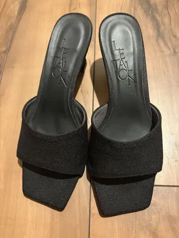 LE TALON 5.5cm 콤비 힐 뮬 샌들