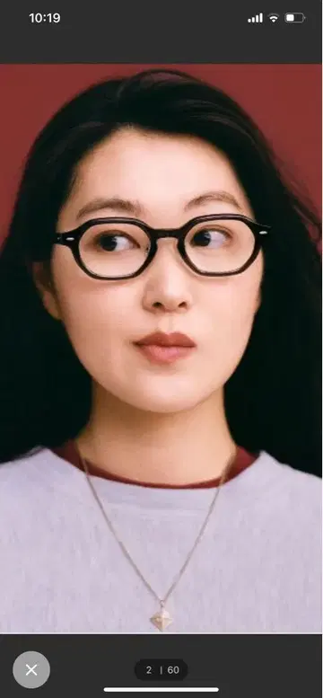 시바타 히카리 콜라보 Zoff 패션 안경