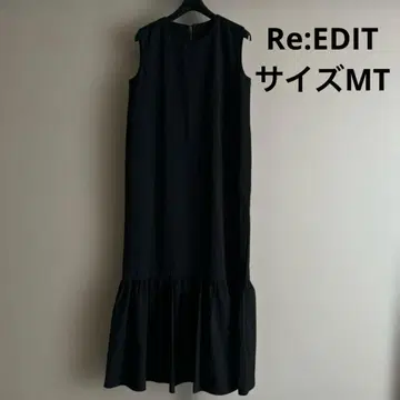 Re:EDIT 슬리브리스 머메이드 원피스 사이즈 MT 블랙
