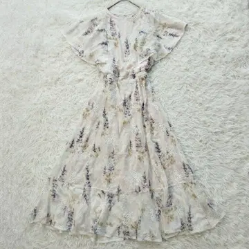 TOCCO closet 시어 원피스 자수 컷워크 프릴 쉬폰