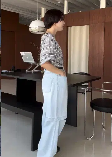 노차 2웨이 여름 데님 팬츠