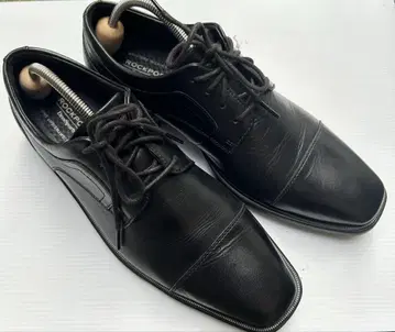 ROCKPORT Dressports 스트레이트 팁 가죽 블랙