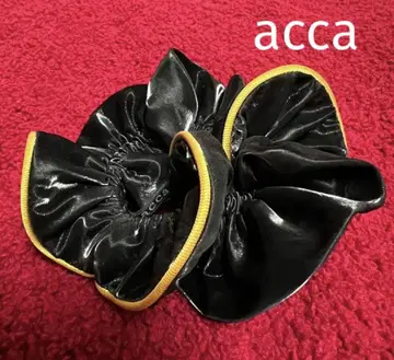 acca 광택 블랙 헤어 스크런치