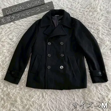 GLOBAL WORK 더블 피코트 M 사이즈 블랙