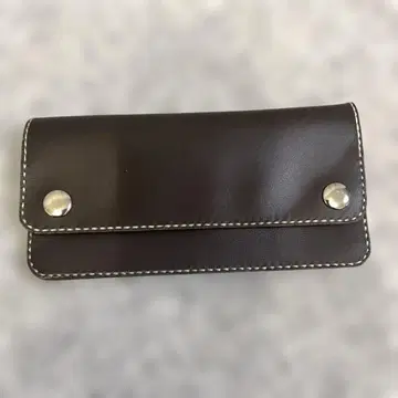 다크 브라운 가죽 장지갑