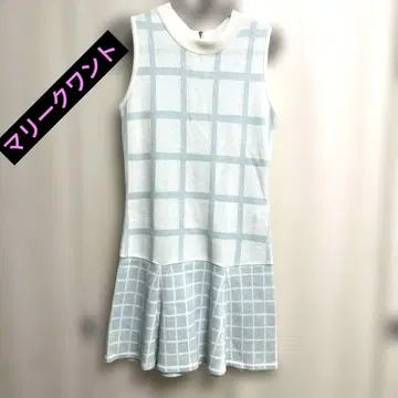 여성복 마리콴트 슬리브리스 원피스 체크 클리닝 완료 M