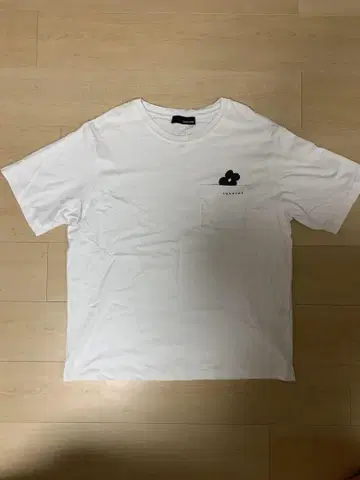 LARDINI 화이트 티셔츠 포켓 부착