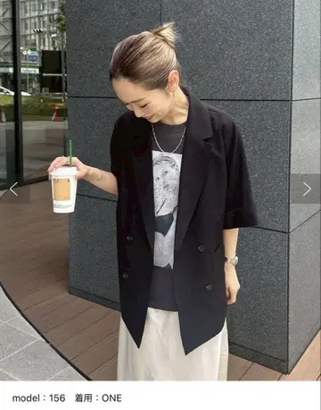 차오패닉 티피 테크 린넨 반팔 셔츠 자켓 pon테라 자켓