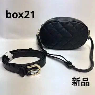 box21 숄더백 벨트 웨스트 파우치 블랙 검정 사선 가케