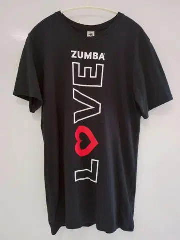 ZUMBA LOVE 프린트 블랙 티셔츠 XS