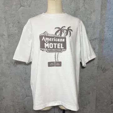 AMERICANA 수베니어 프린트 심리스 티셔츠