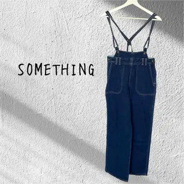SOMETHING 썸씽 크로스 스트랩 블루 데님 살로펫