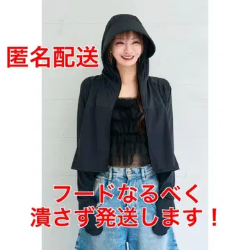 나루세 아이리 차광 후드티 닌자 블랙 후드티 블랙