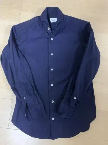 Giannetto 네이비 슬림 핏 셔츠 S