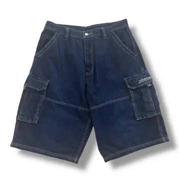 PIKO 피코 데님 배기 카고 하프 팬츠 XL
