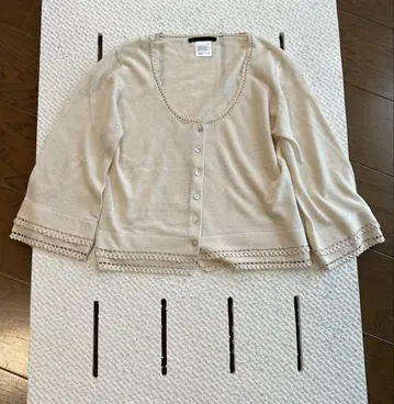 알드리지 가디건 썸머 니트 베이지 38 사이즈