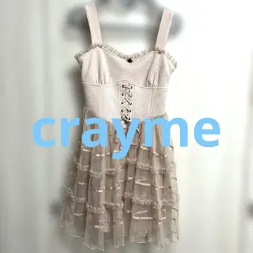 Crayme, 레이스업 뷔스티에 스타일 미니 원피스 장미