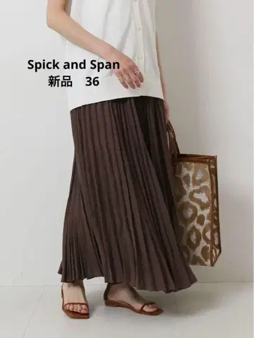 신상품! Spick & Span 프렌치 린넨 플리츠 스커트 36