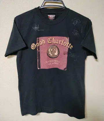 Good Charlotte 사인 포함 빈티지 티셔츠 펑크 록