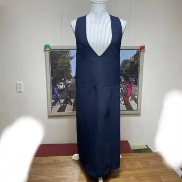 mizuiro ind 네이비 슬리브리스 점퍼 스커트