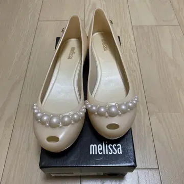 멜리사 펄 장식 오픈토 신발 23.5cm