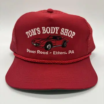90년대 빈티지 USA제 TOMS BODY 자수 로고 트래커 캡