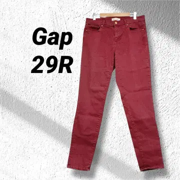Gap 1969 True Skinny 29R 레드 와인 레드