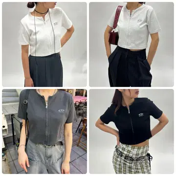 WHO'S WHO 갤러리 슬로피 퓨처 로고 지퍼 T