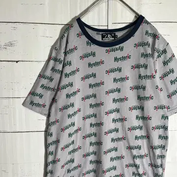 Hysteric Glamour 올 로고 무늬 티셔츠 링거 넥 S