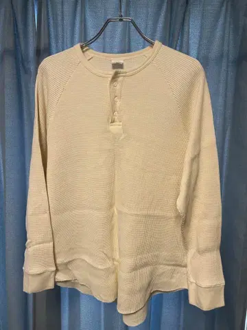 FRUIT OF THE LOOM 아이보리 헨리넥 티셔츠