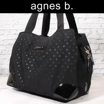 agnes b 애니에스베 보야주 핸드백 토트백 도트