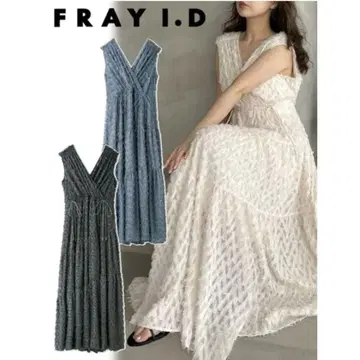 FRAY I.D 프레이 아이디 프린지 자카드 카슈쿨 원피스