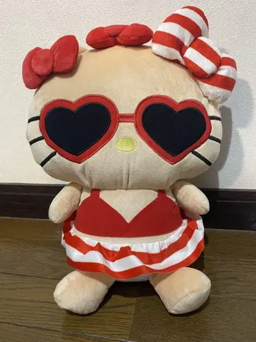 새상품 헬로키티 일광화상 키티 아베일 콜라보 봉제 인형 미니 쿠션