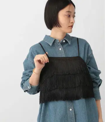 apartby 프린지 뷔스티에 블랙