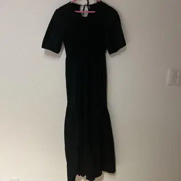 자라 티어드 롱 원피스 블랙