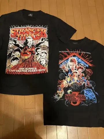 기묘한 이야기 티셔츠 2장 세트 STRANGERTHINGS