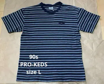 90s PRO-KEDS 프로 케즈 멀티 보더 티셔츠 L