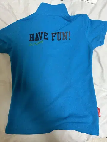 파랑 피케 셔츠 HAVE FUN! 여성용