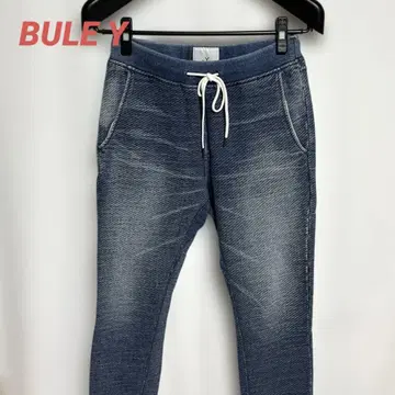 BULEY/블루이 데님 패턴 스웨트 팬츠