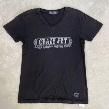 키요키바 슈스케 CRAZY JET V넥 반팔 티셔츠 블랙 S 사이즈
