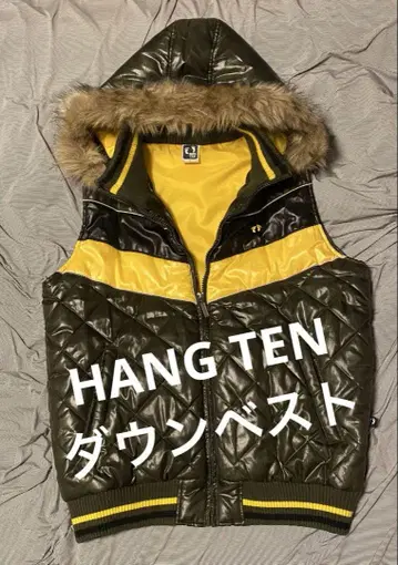 HANG TEN 다운 베스트 후드 탈착 가능 사이즈 L 남성용