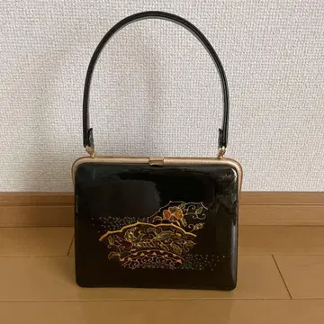 기모노 가방 가마구치 백 기모노 블랙
